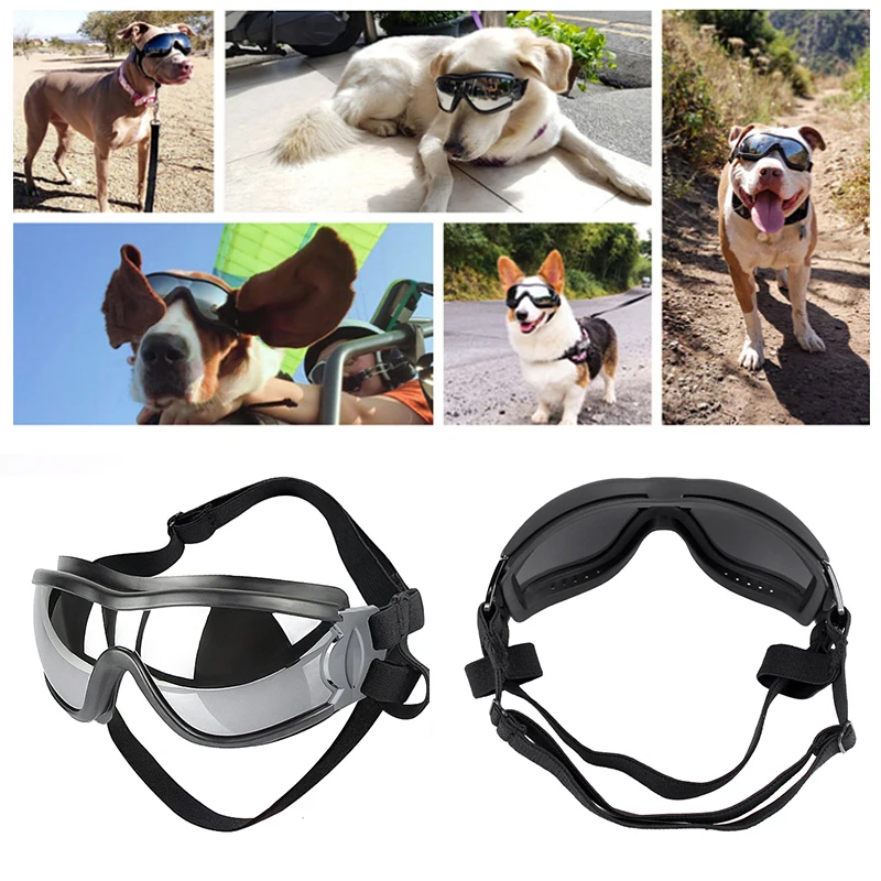 

Adjustable Pet Dog Goggles Sunglasses Anti-UV Sun Glasses Eye Wear Protection Waterproof Windproof Sunglasses Pet Dog Supplies