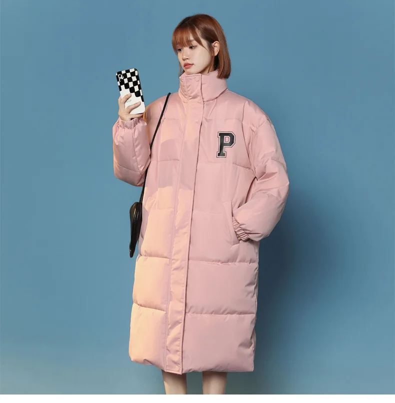 2022 New over-the-Knee Long down Jacket Women's Loose Large Size Cotton Coat Puffer Jacket Fashion