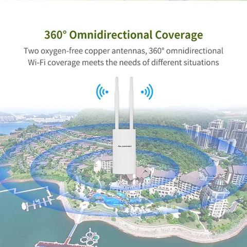 COMFAST High Power 300 Мбит / с PoE Наружный Wifi ретранслятор 500 МВт Беспроводной Wi-Fi Range Extender Усилитель EU Plug