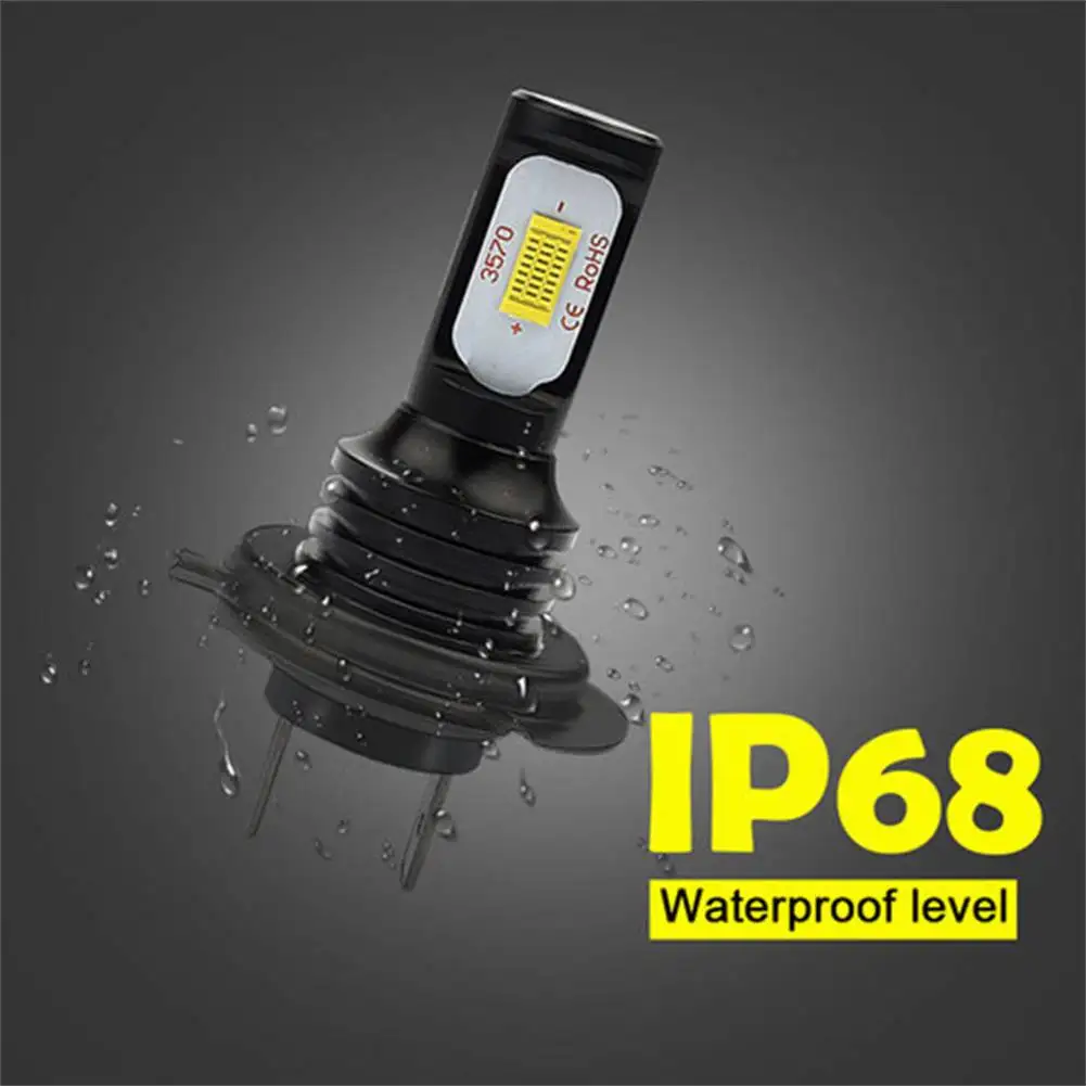 

2pcs H7 LED Motorcycle Lamp Kit High / Low Beam Car Headlight Bulb 6000K DC 12V 80W Car Super Bright CSP Halogen Bulbs