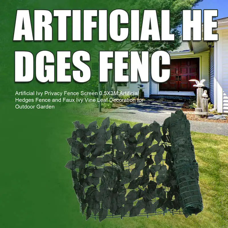 Искусственный плющ экран для конфиденциальности 0 5X3 м забор из искусственной