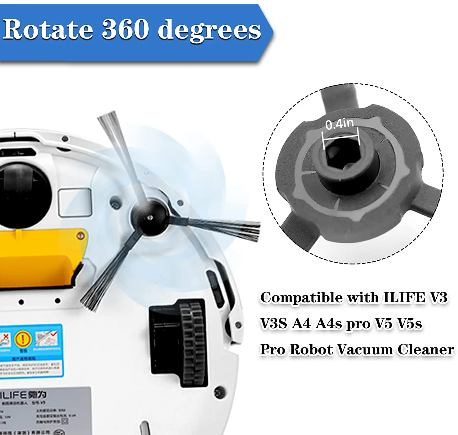 Набор боковых щеток и фильтров HEPA для робота-пылесоса ilife v5s v5 x5 V3s v3s pro v3l v50 Panda x500.