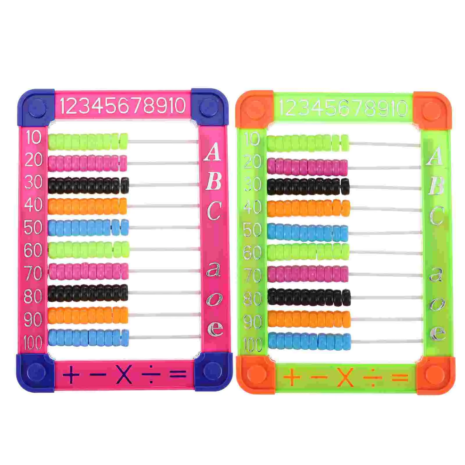 

2pcs Arithmetic Abacus Children Calculating Abacus with Base Learning Abacus
