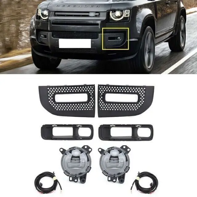 

Front bumper Led Fog Lamp Grille cover Fit For 2020-2023 90 Land Rover Defender