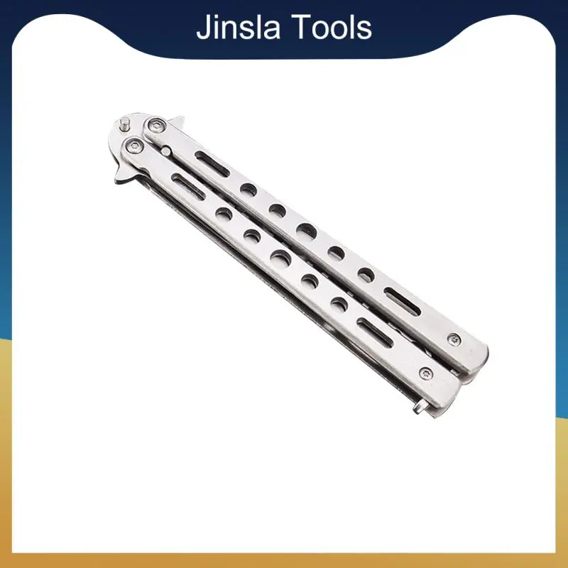 

Butterfly Knife Practice Training Folding Knife Stainless Steel Game Toy Without Blade Folding Throw Training Tools Dropshipping