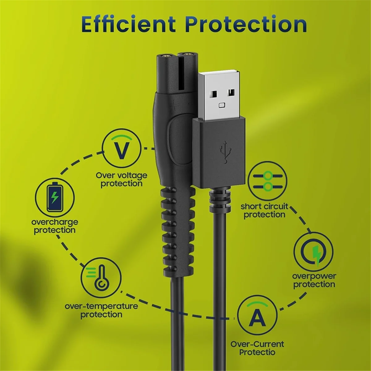 Фото 2 шт., 5 В, 1 А, USB-шнур для зарядного устройства для бритвы Philips QP2724 QP2834 QP1924 MG9520, зарядный кабель для электробритвы-триммера-CKFAM №4