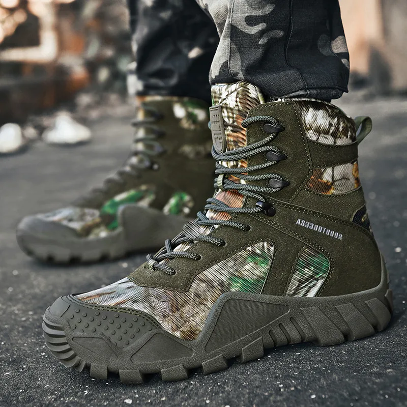 New Outdoor Men's Military Boots Special Force Tactical Boot Men Camouflage Hiking Shoes Trekking Boots Men Sneakers Big Size 46