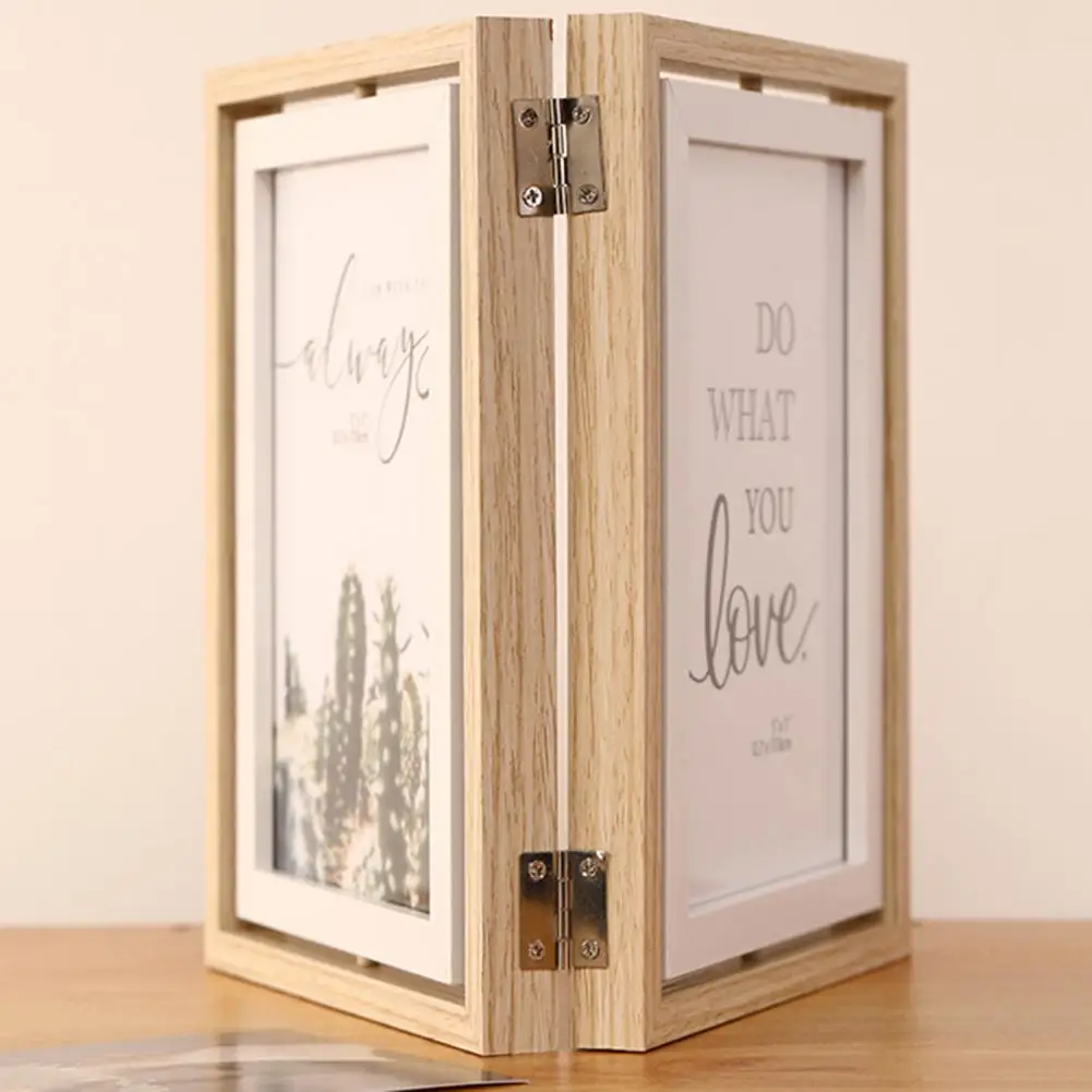 Рамка для фотографий Вертикальная вращающаяся двойная фоторамка с плексигласом