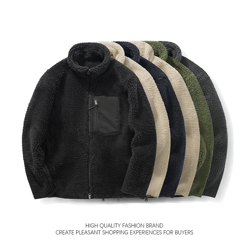 Ветрозащитное пальто из искусственного кашемира Мужская Флисовая Куртка на