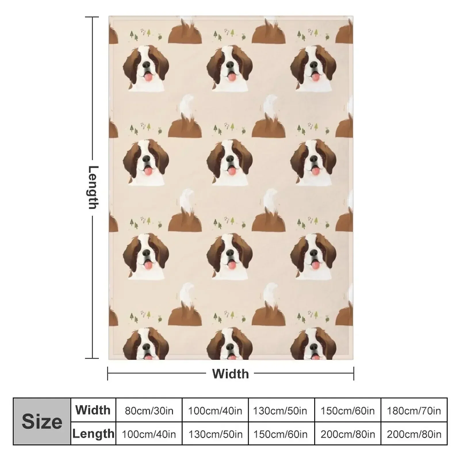 Одеяло с иллюстрацией домашней собаки Сенберна портретом рождественские