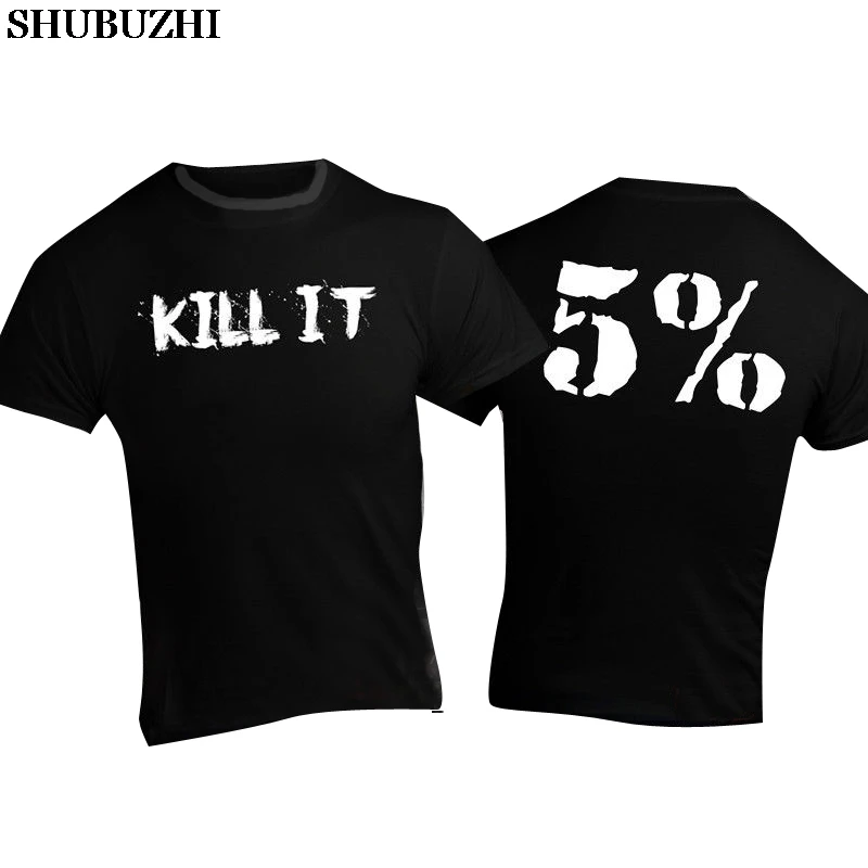

Top Tee Mens RICH PIANA Kill It T-SHIRT + 5% Back Print | Size Small | Bodybuilding Nutrition Print T Shirts Men