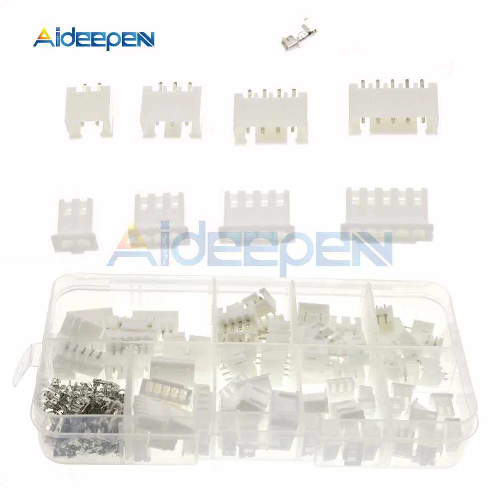 

230pcs XH2.54 2p 3p 4p 5 pin 2.54mm Pitch Terminal Kit / Housing / Pin Header JST Connector Wire Connectors Adaptor XH DIY Kits
