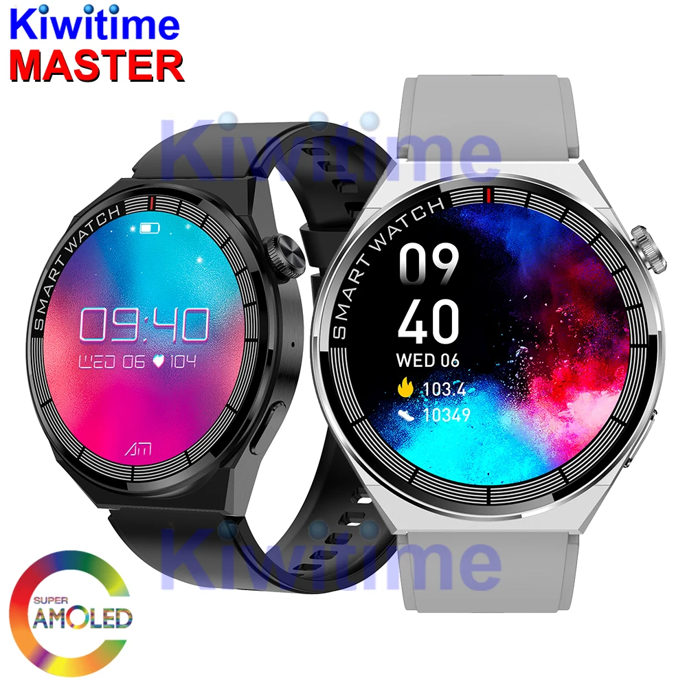 

New Super Amoled KIWITIME MASTER Smart Watch Men And Women Sports watch Sleep Monitoring Fitness tracker Android ios