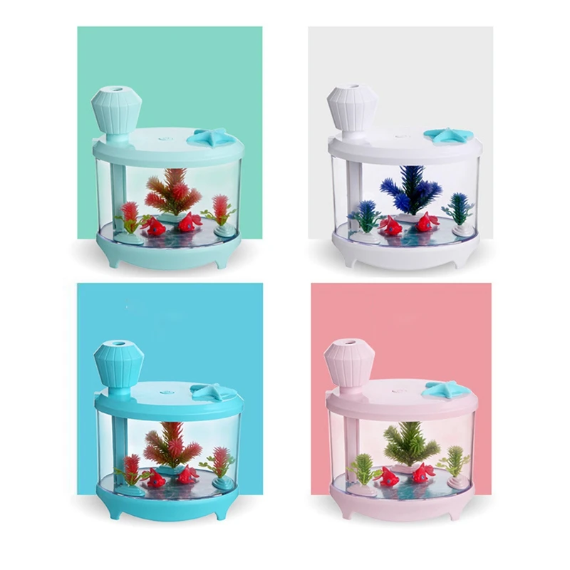 Креативный увлажнитель воздуха для аквариума диффузор разноцветный ночник 5 в