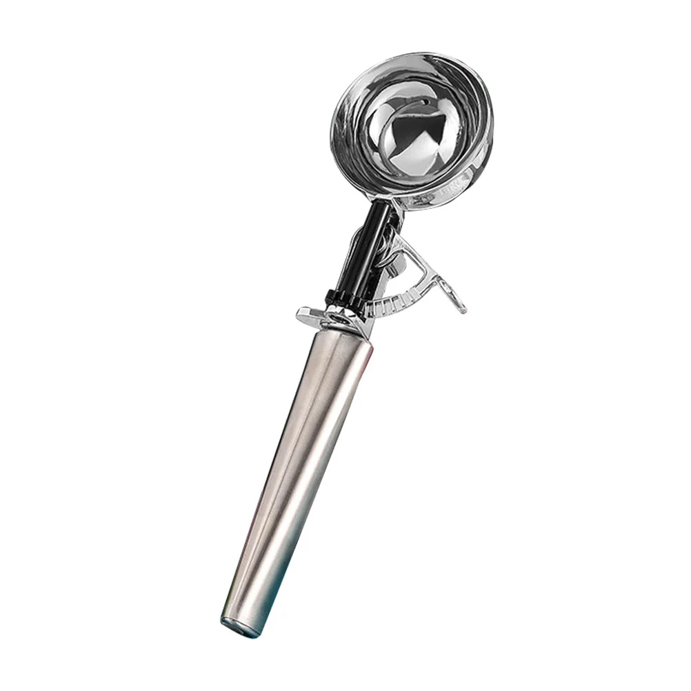 

Металлическая Ложка Scooper: десертные ложки, ложка для аппетита, Сервировочные Ложки, ложки для чая с триггером для конфет, чая, торта, риса