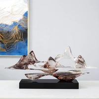 style rockery gradient color abstract mountain resin sculpture