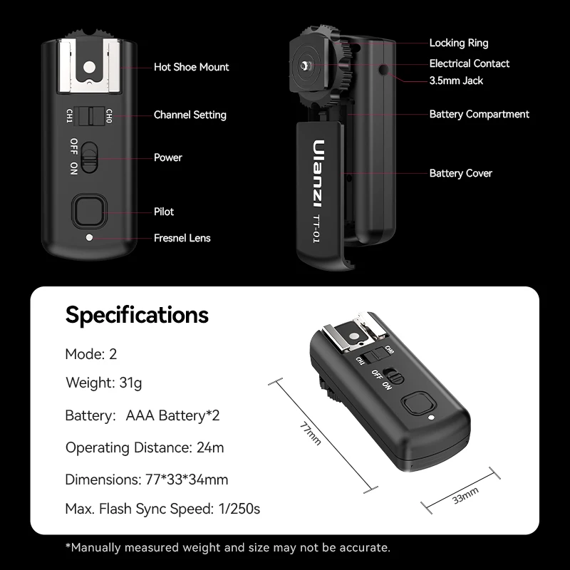 Беспроводная вспышка-триггер Ulanzi для камеры F32 Sony Nikon Fuji Hot Shoe с универсальным