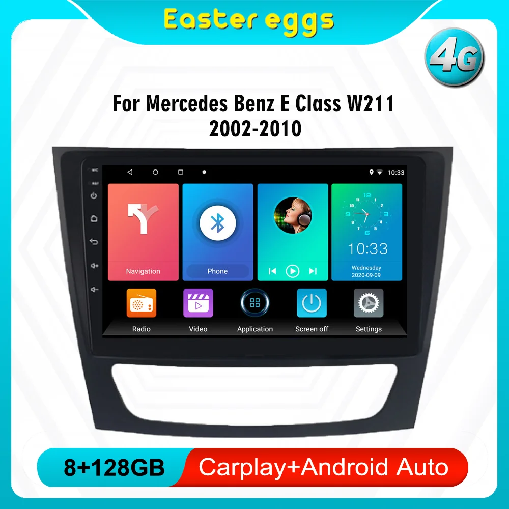 

For Benz E-class W211 E200 E220 E300 E350 E280 CLS CLASS W219 2002-2010 2Din 4G Carplay Android WIFI GPS Navigation BT