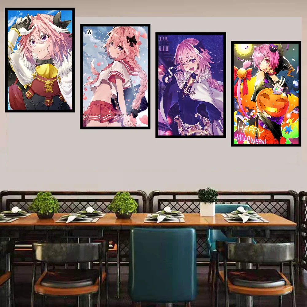 Аниме милый Fate Apocrypha Astolfo постер самоклеящийся ретро наклейка из крафт-бумаги DIY