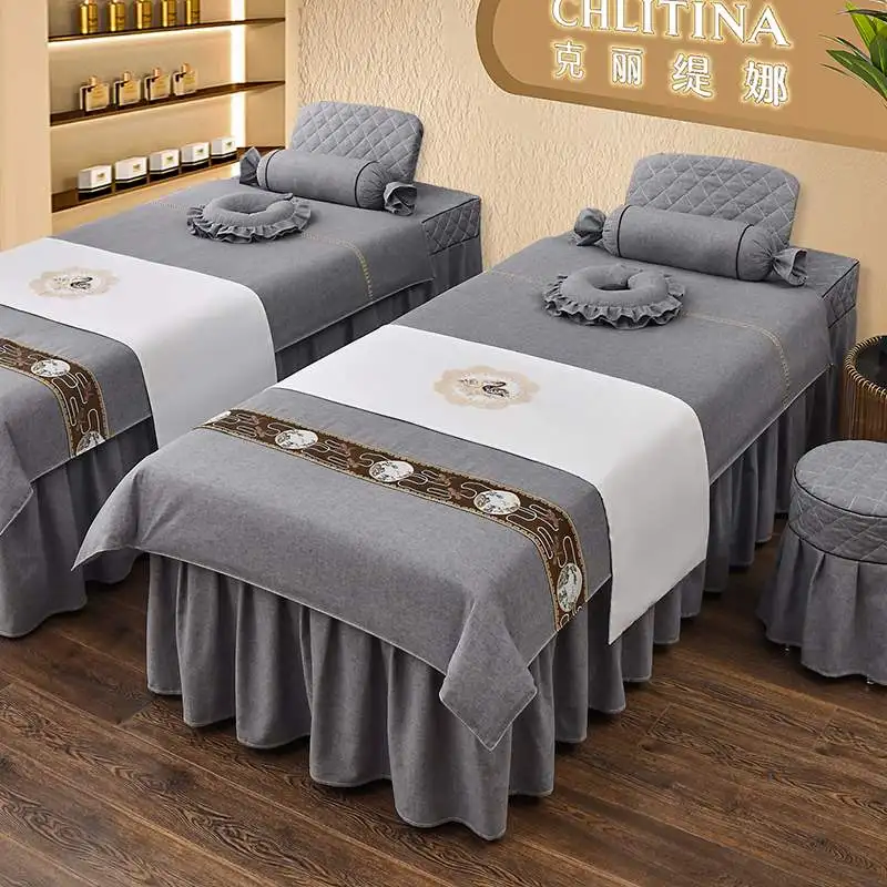 Beau Bedspread Four-Piece Set New Four Seasons Universal Salon Special High-End European Massage Physiothe...