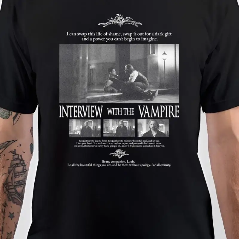 Фото Черная футболка Nwt Interview With The Vampire Be My Companion №1