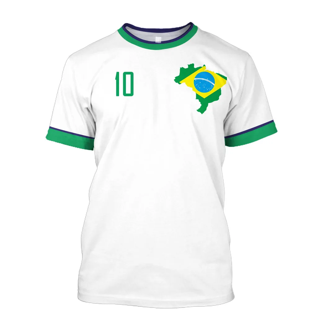 

Hot Brazil National Emblem Flag 3D Print Summer Kids T-Shirt Casual O-Neck Oversized Pullover Patriotic Trend Children's Clothes