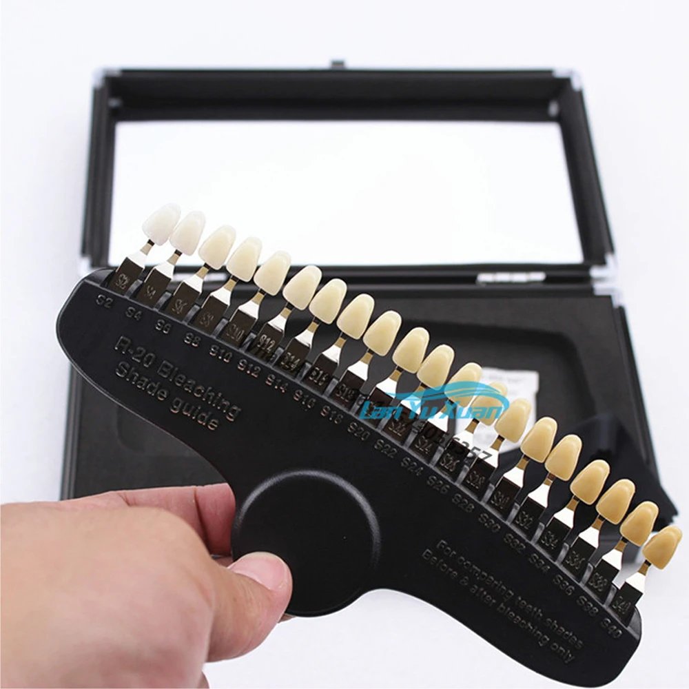 

Teeth Whitening 3D Shade Guide Tooth Bleaching Chart Board 20 Colors Comparator