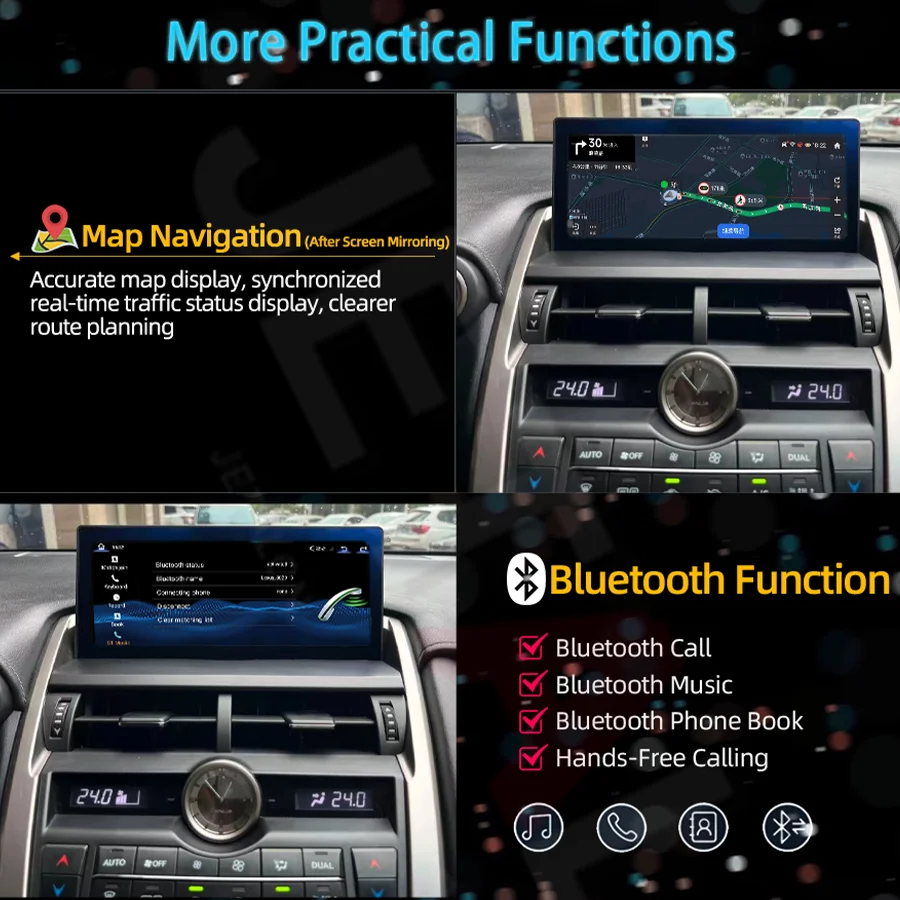 Фото 10,25-дюймовый мультимедийный видеоплеер с Linux для Lexus NX Nx200 Nx200T 300h 2014-2021, автомобильное радио, экран, CarPlay, Android Auto, GPS-навигация №5