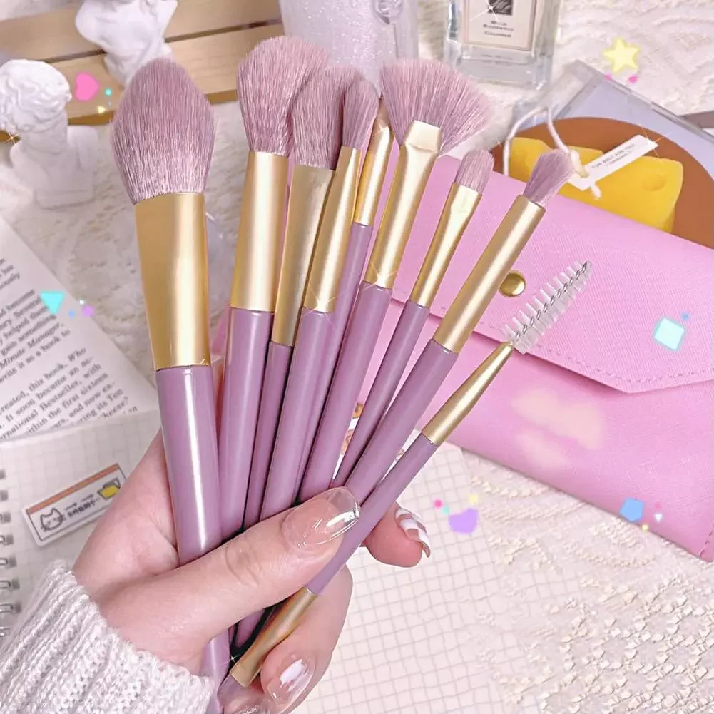 

NEW2023 Facial Brush Set 1 Set Practical Easy to Clean High Gloss Handle Eyeshadow Blending Liner Make Up Brush Kit for Women