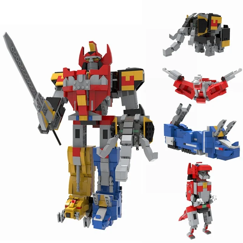 MOC деформация Megazord Power ranger робот-трансформер набор строительных блоков наборы