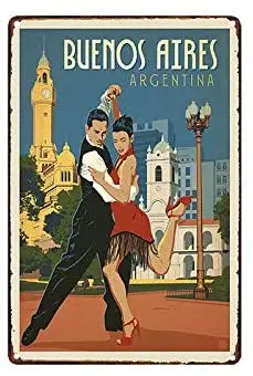 Металлический жестяной знак Буэнос-Айрес Аргентина бар паб домашний винтажный