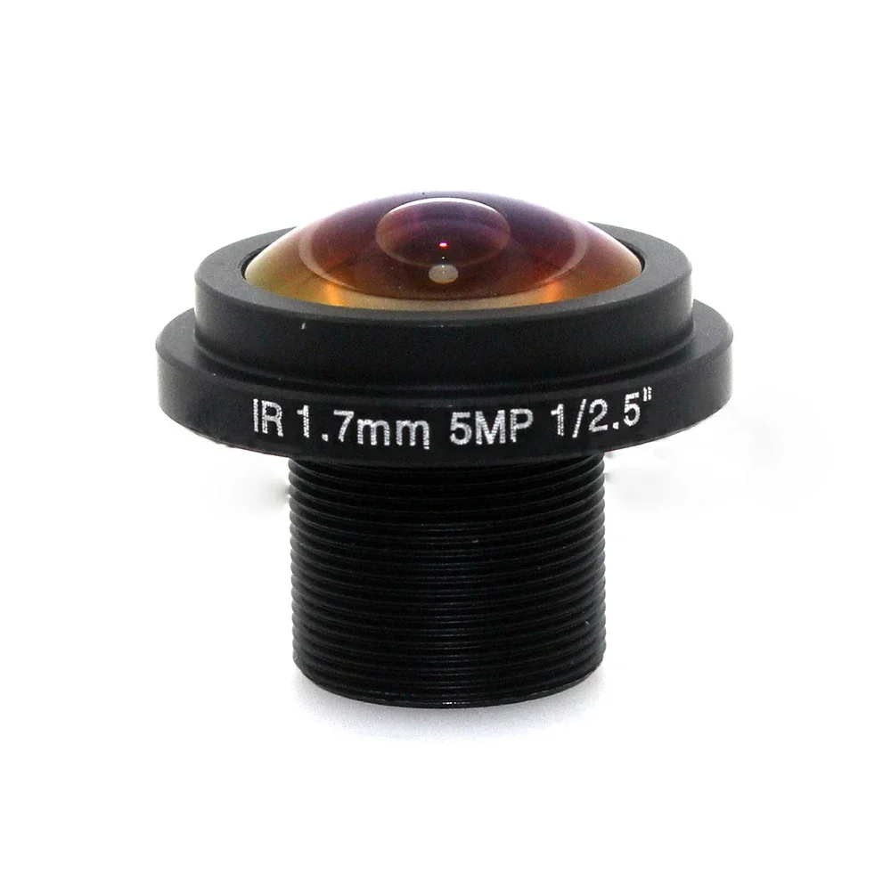 

Объектив для мониторинга безопасности HD 5MP Fisheye 1,7 мм Объектив для видеонаблюдения Широкоугольные линзы 1/2,5 "объектив «рыбий глаз» для ИК-платы для IP-камеры