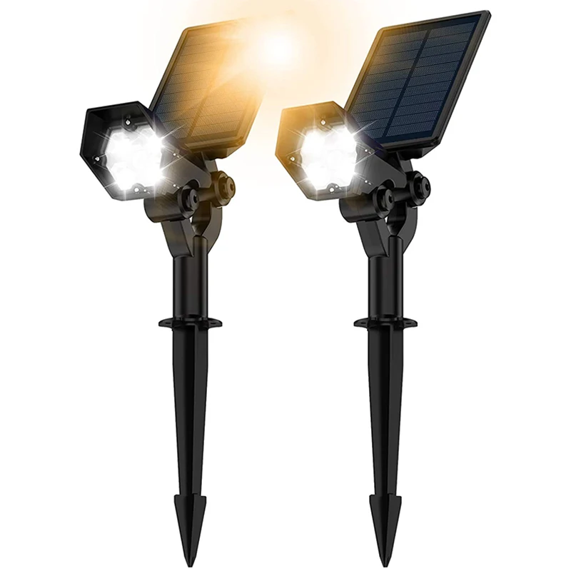 

GTBL Solar Spot Lights ,3 Lighting Modes, Landscape Spotlights, Outdoor Landscaping Lights for Yard Porch Pool 2 Pack