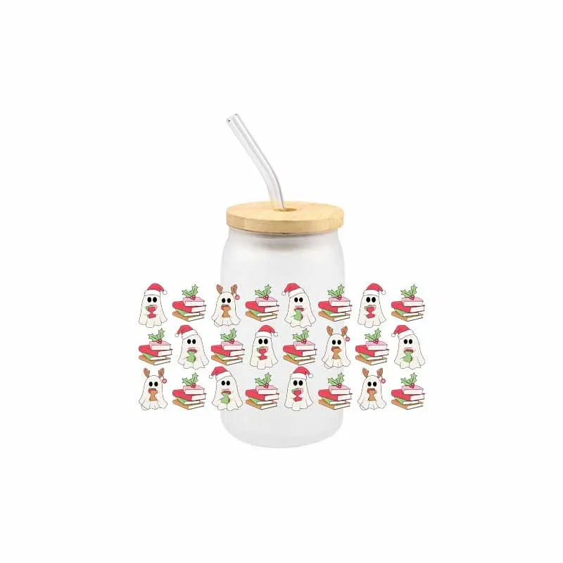 Рождественская 3D наклейка-наклейка для переноса УФ-лампы 16 унций