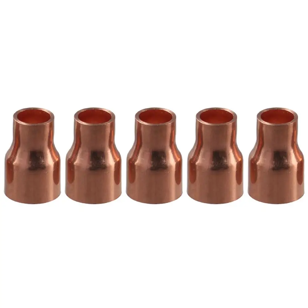 

5 шт., медная прямая муфта для легкой сварки, 19-12,7, золотой адаптер, трубка с переменным диаметром для дома