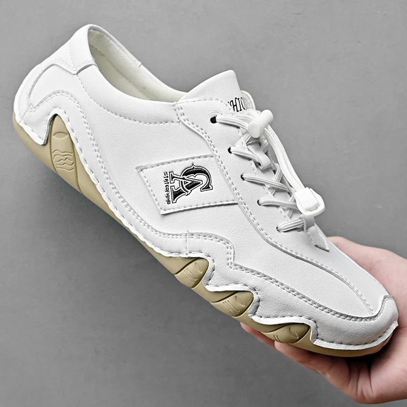 

Classic Leather Shoes For Men Plus Size Casual Sneakers Mens Rubber Sole Youth Casual Shoe Men Hard-Wearing Walking Shoes Man