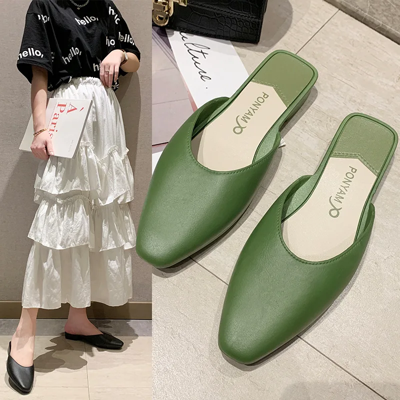 Chaussure Femme Shoes Woman Slides Outdoor Slippers Ladies Mules Zapatos De Mujer Sandals Claquette Plates Sandalias Muller