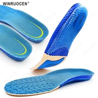 flat feet silicone elastic air cushion plantar fasciitis insoles orthopedic shock absorption arch support running shoe sole pad