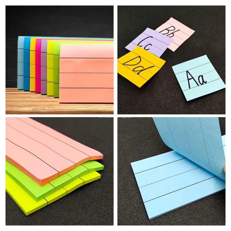 

8 Colors Sentence Strips Notes Paper Sticky Notes Reminder on Whiteboard Fridge Dropship