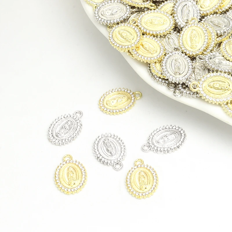 10 шт. Овальные Подвески в виде Девы Марии