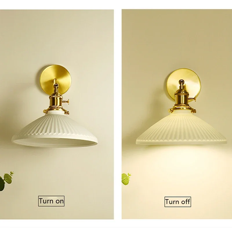 Современная керамическая настенная лампа в скандинавском стиле зеркальная для