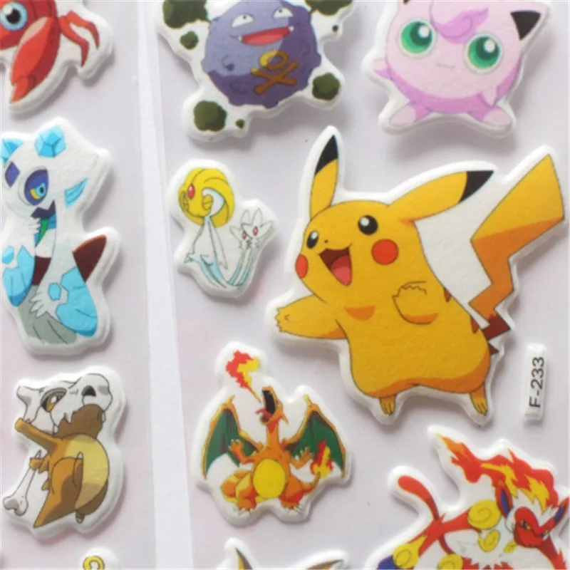 

Pokemon Paster Sticker Pikachu Children's Cartoon Sticker Customizable 3D Puffy Bubble Anime Stickers Kawaii Toys Xmas Gifts