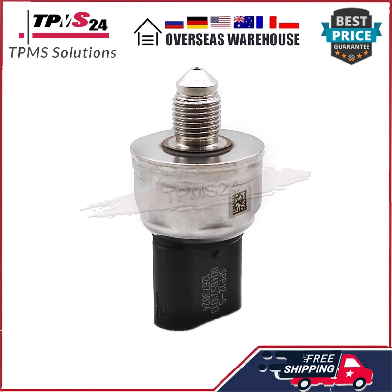 

For Cadillac Escalade Chevrolet Camaro Corvette Silverado 1500 Suburban GMC Yukon 5PP12-5 12673824 Fuel Rail Pressure Sensor