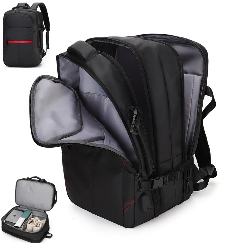 

CFUN YA Luxury Black Laptop Backpacks Multifunctional Waterproof Big Capacity Daily Work Business Notebook Backpack Back Pack
