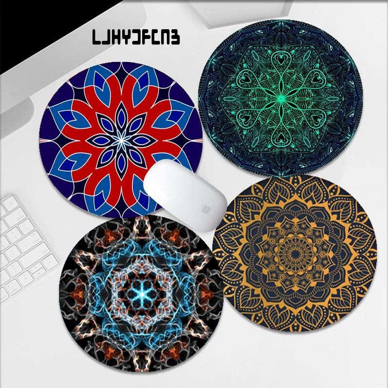 

Mandala Animation Round Kawaii Cartoon Anime Gaming Mouse Pad Keyboard Mouse Mats Deskpad Girls For PC Gamer Mousemat