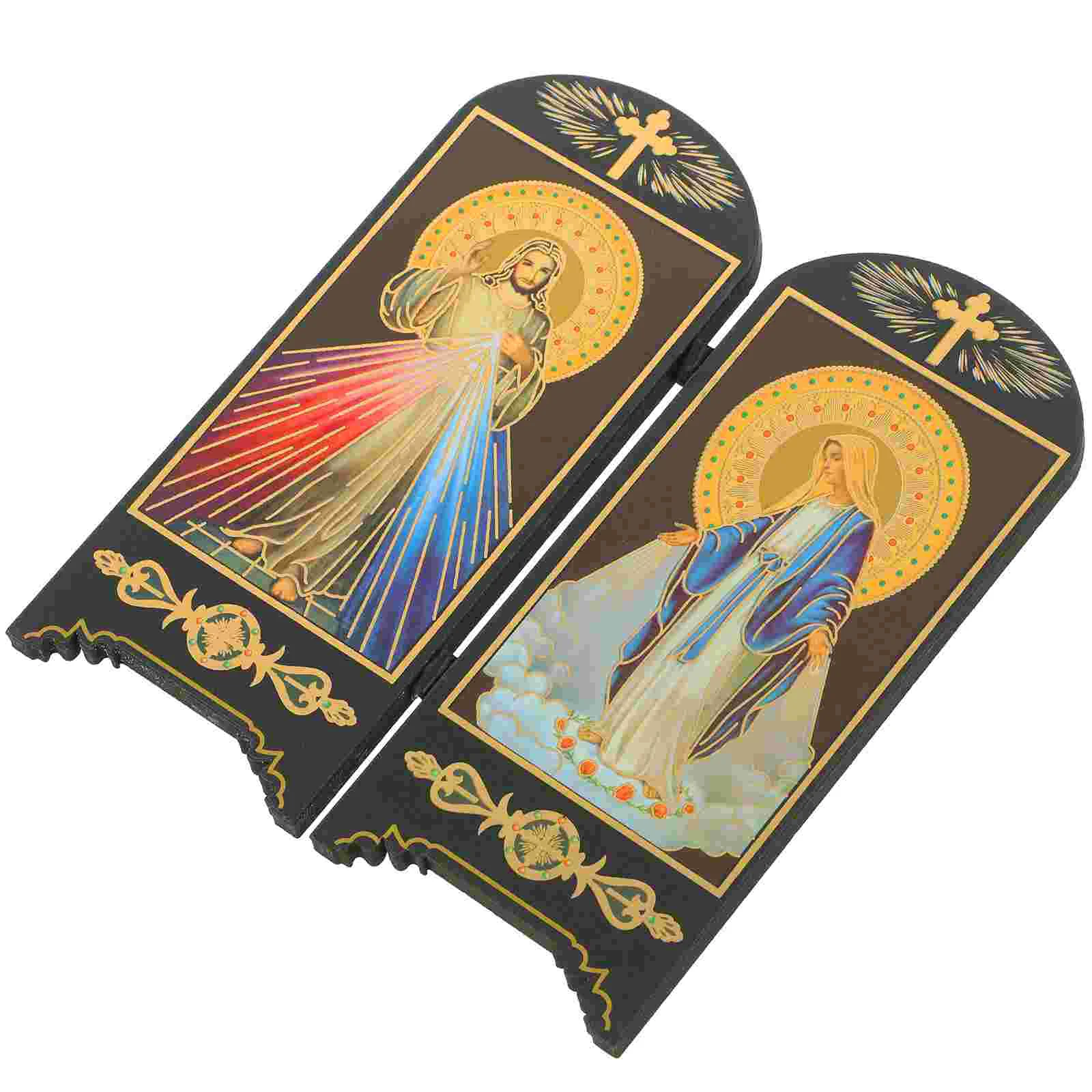 Статуя Святой семьи эмблемы деревянные религиозные таблички орнамент