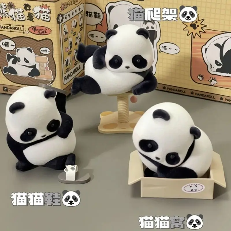 

Original Panda Roll Pandas Are Also Cat Series Blind Box Toys Ornaments Action Figures Kawaii Animal Model For Kids Gift Dolls