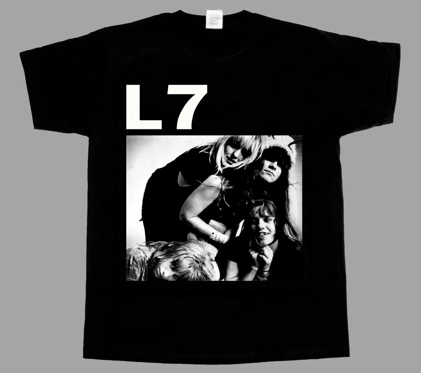 

L7 BAND BABES IN TOYLAND 7 YEAR BITCH HOLE NEW BLACK T-SHIRT