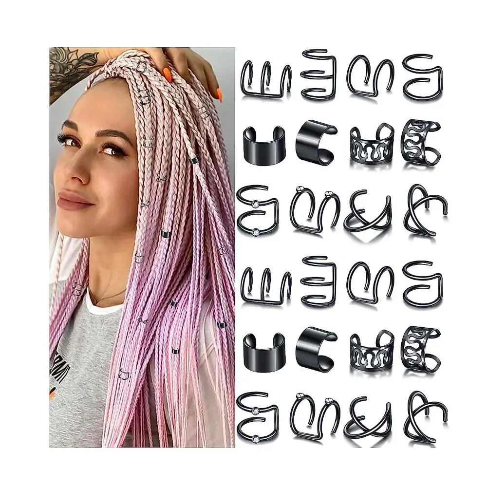 

Ювелирные изделия для волос из сплава серебряного цвета для кос аксессуары для Хэллоуина косы из металлического сплава Заколки для женщин и мужчин для Хэллоуина