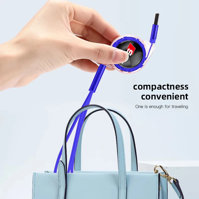 Интерьер автомобиля 3 в 1 быстрое зарядное устройство USB кабель для передачи